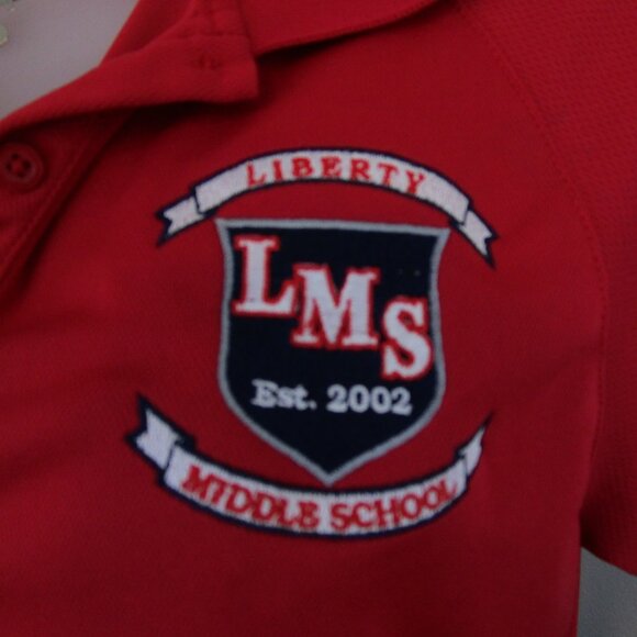 Harriton Liberty Middle School Hillsborough County Florida Red Polo Shirt - Picture 2 of 10